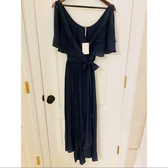 FP Floral Embroidered Flutter Sleeve Wrap Dress - Picture 3 of 14